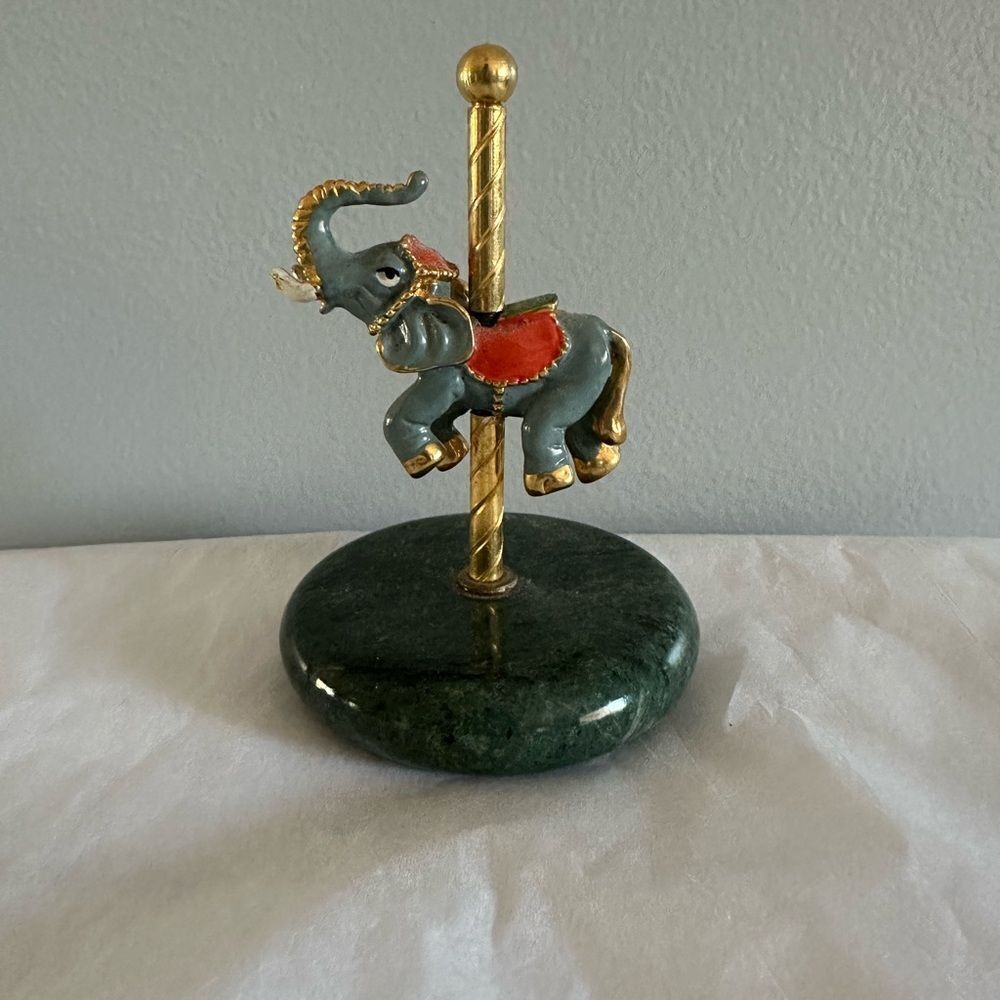 vintage Spoontiques carousel elephant figurine